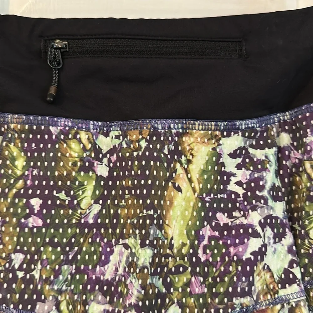 Women’s Lululemon Pace Rival Skort II Black and Multicolor Size 8